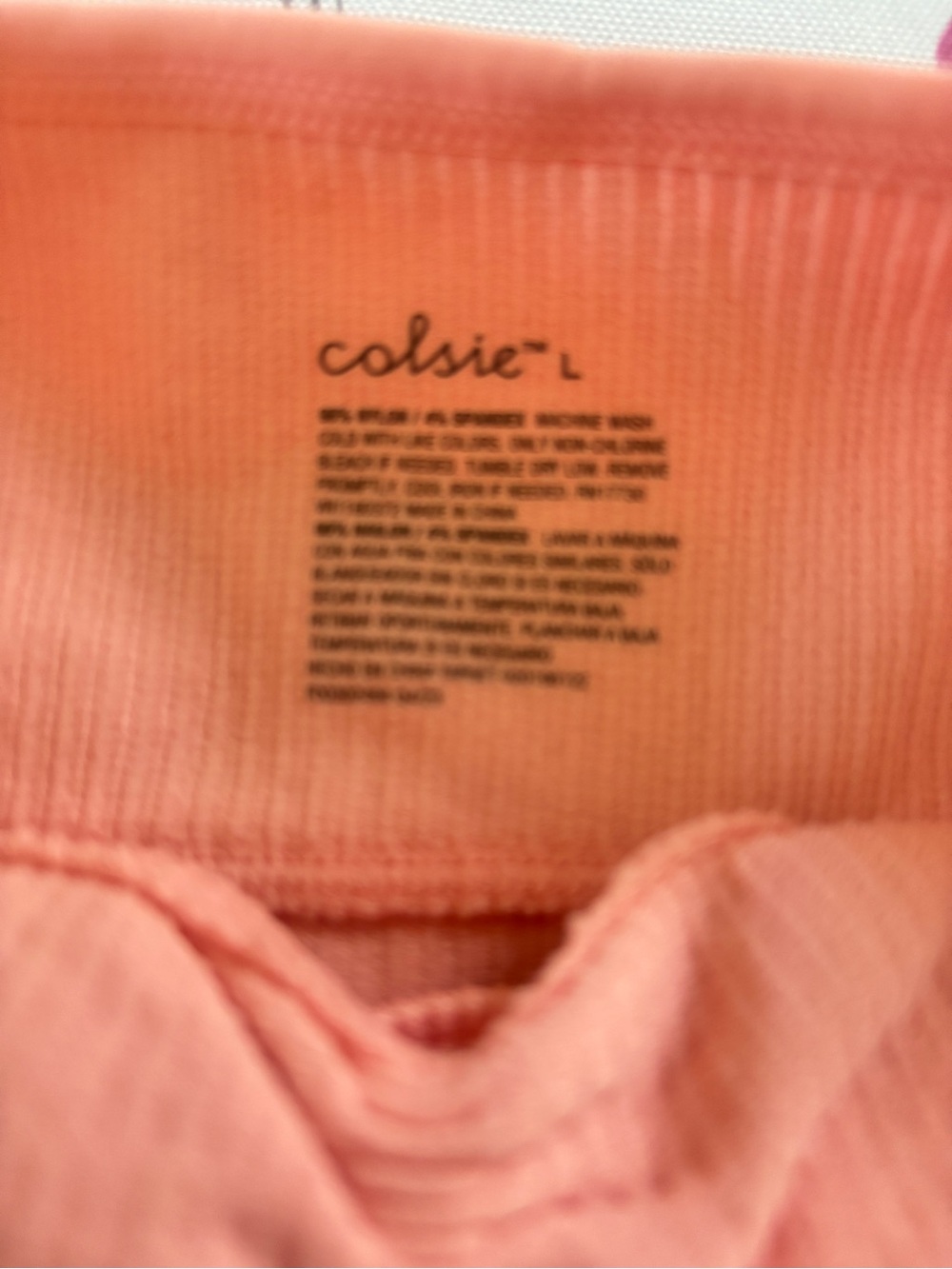 Target - Peach Ribbed Spaghetti Strap Roper with Front Cutout - Picture 4 of 5